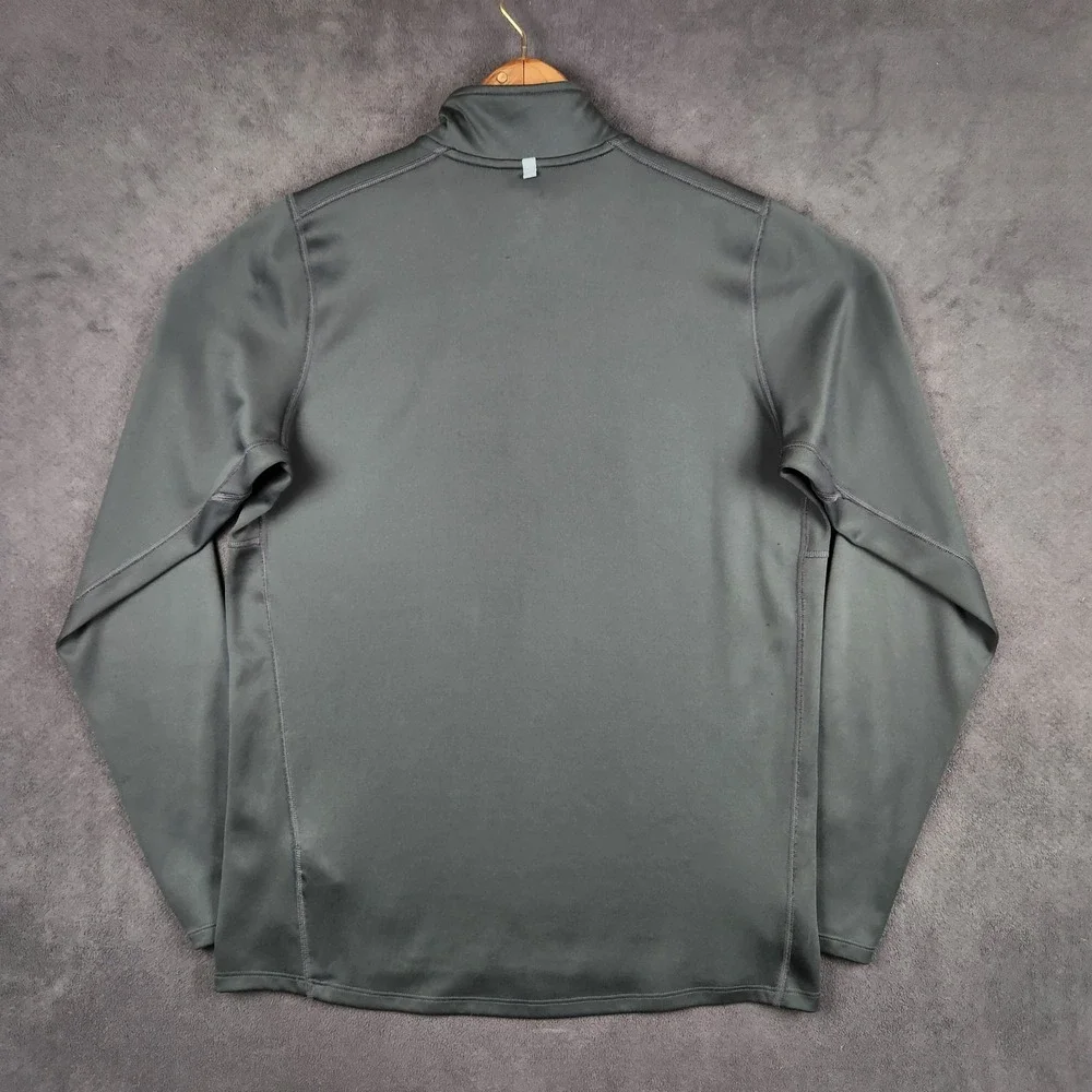 Nike Racer 1/4 Zip Running Shirt Mens Medium Gray Dri-FIT Long Sleeve Pullover‎